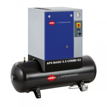 Skruekompressor APS 5.5 Basic G2 Combi 10 bar 5.5 hk/4 kW 516 l/min 200 l