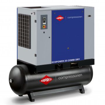 Skruekompressor EcoPower 25B Combi Dry 10 bar 25 HK/18,5 kW 2700 l/min 500 l