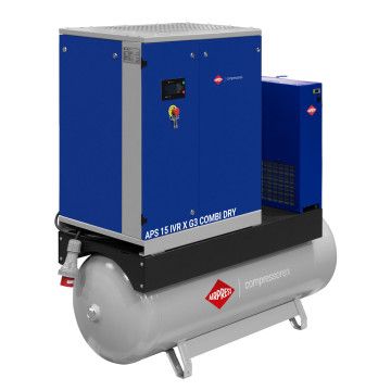 Skruekompressor APS X 15 IVR Combi Dry G3 10 bar 15 HK/11 kW 544-1579 l/min 500 L