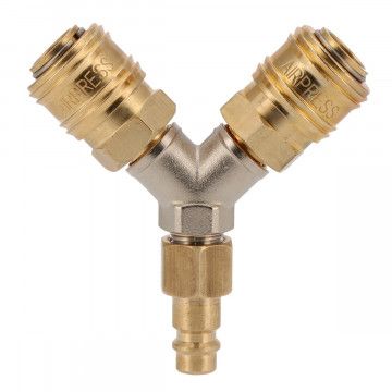 Y-stykke hurtigkobling Euro 1/4"