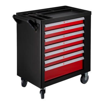 Kompakt værktøjsvogn 250 værktøjer, 7 skuffer